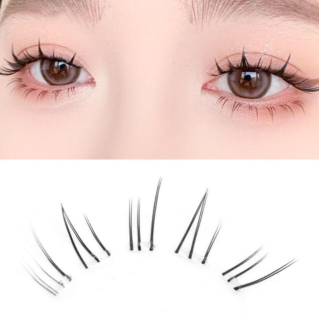 Bonnie Wisp - Natural Glue-free Bottom Multipack False Eyelashes Cluster Black - One Size