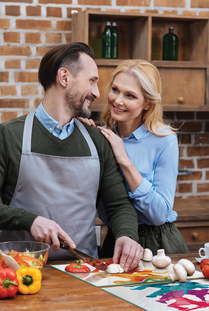 SZKLANA PŁYTA OCHRONNA NA KUCHENKĘ 90x52 BIAŁA