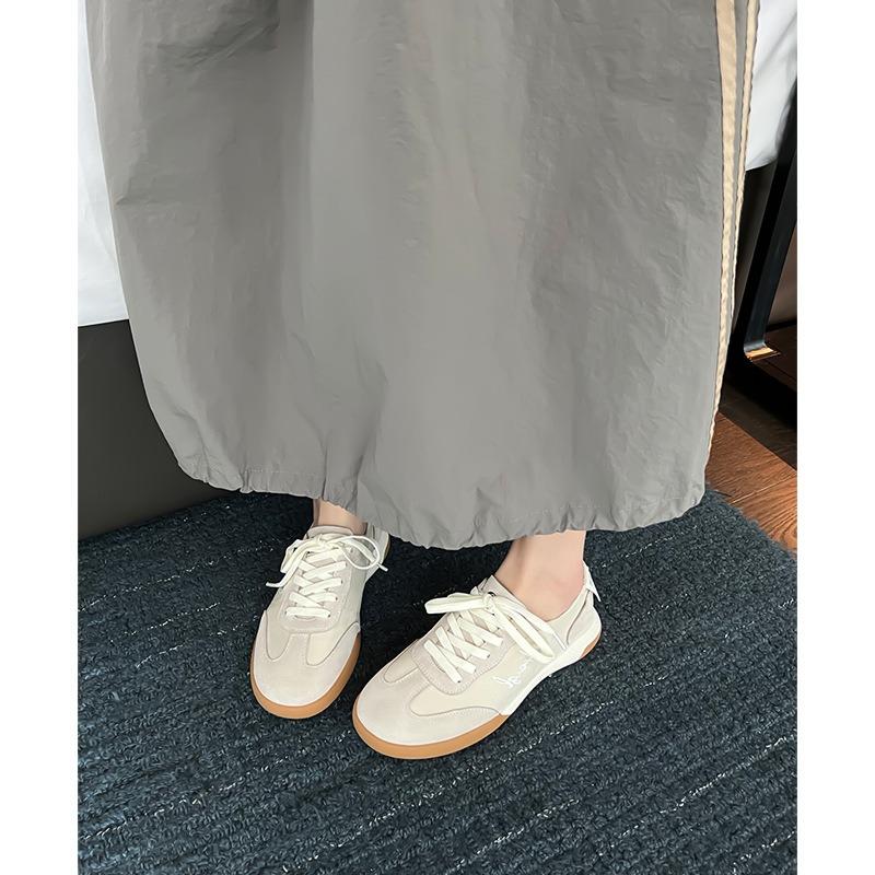 Premium Cowhide Edition~ Ballet Women's New Autumn Breathable Leisure Sports Versatile Little White Shoes