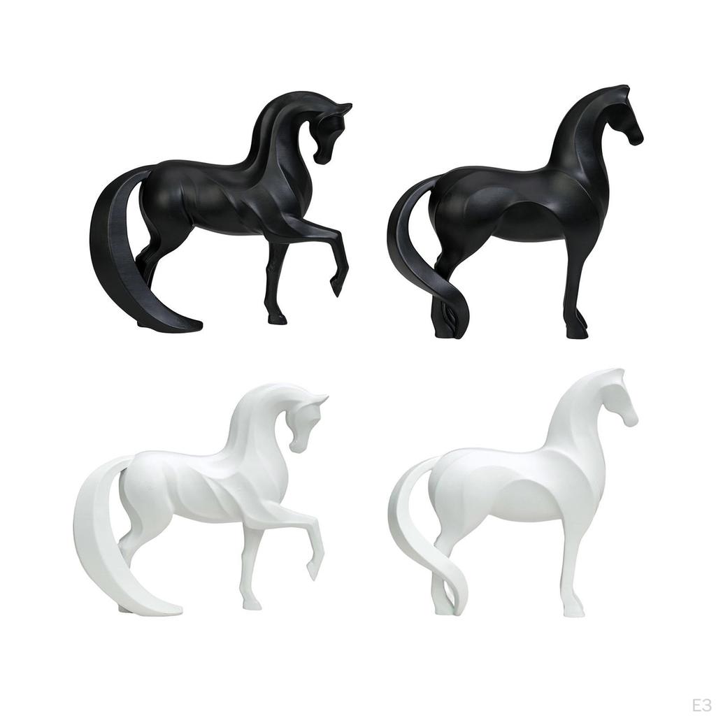 Horse Figurine, Animal Figurine Made of Modern Resin, Table Decoration, Refined Originality,