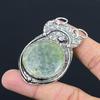 Daughters Day Sale Moss Prehnite Gemstone 925 Silver Sister Boho Pendant Jewelry