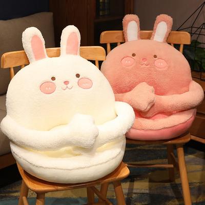 Lazy Integrated Sofa Cushion Cute Rabbit Seat Cushion Winter Warm Plush Chair Cushion Student Butt Cushion