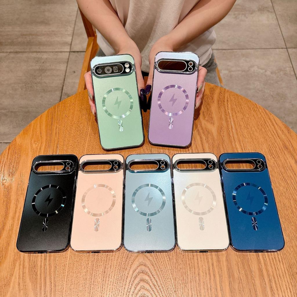 Shockproof Metallic Finish Matte AG Phone Case for Google Pixel 10 9 Pro XL 9 8 7 6 A Super Magnet Wireless Charge Cover