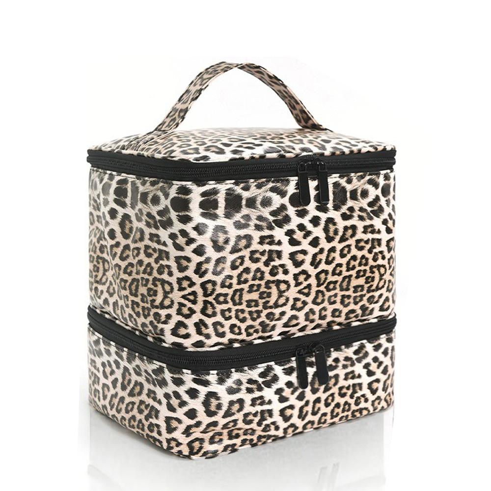 Essential Oil Bag Portable Nail Polish Storage Bag Makeup Cases Organizer Cosmetic Handbag with Handle 1/2 Layers for Travel