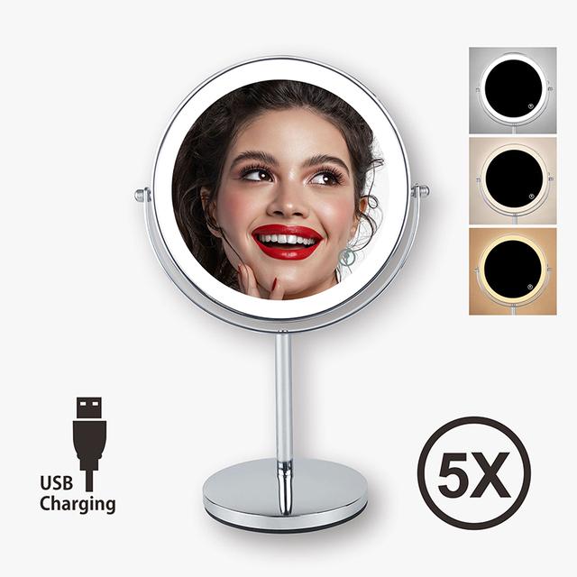 8inch 10X Magnifying LED Makeup Mirror