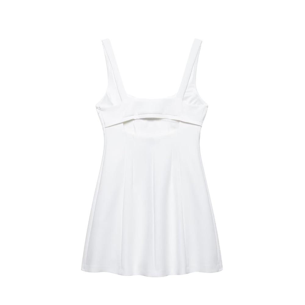 2025 Spring/Summer Women's Slim Fit A-Line U-Neck Sleeveless Short Dress