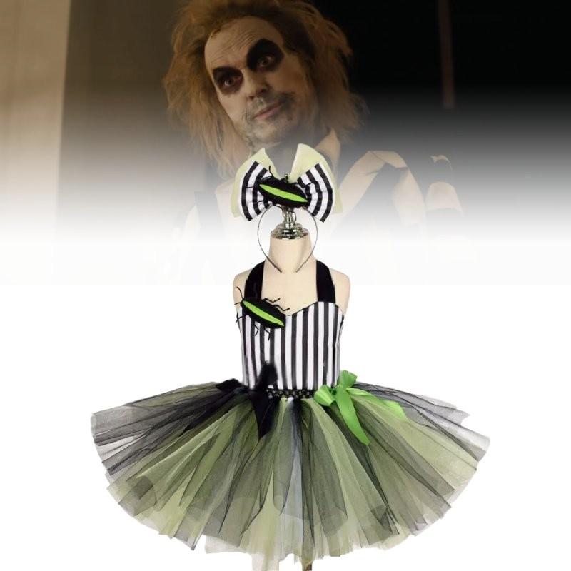 Adorable Beetlejuice Costume Dress For Kids Featuring Fun And Fluffy Design For Halloween