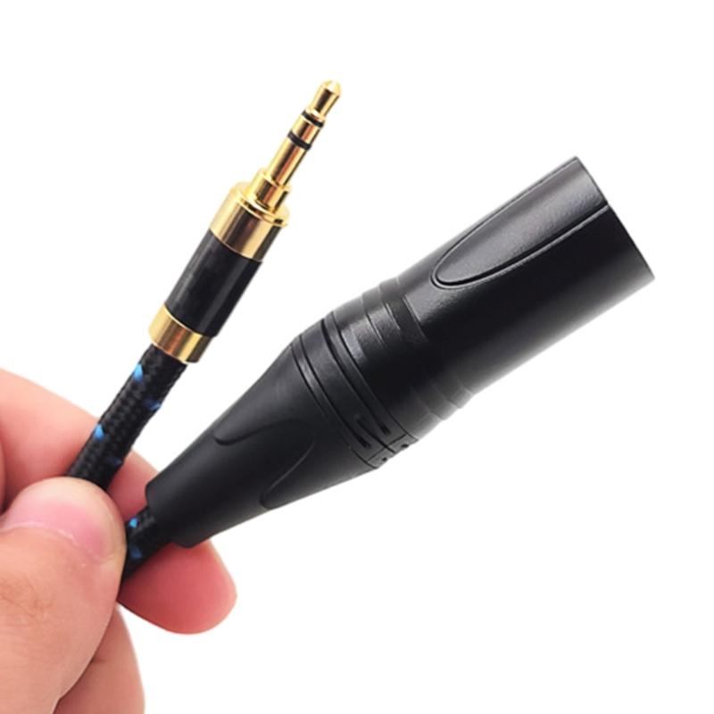 Reliable 3.5mm to XL Wire with Reinforced PVC Braiding Advanced Patches Cable Clear & Smooth Sound for Music Playbacks