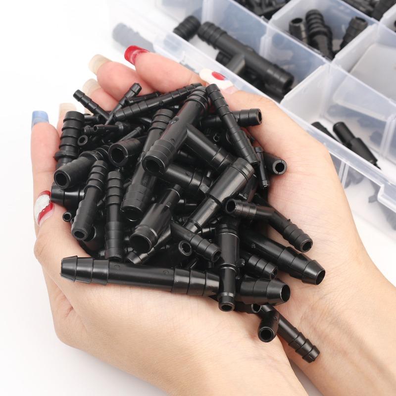 128pcs Auto Vacuum Hose Connection Set T Y I Type Windshield Washer Hose Nozzle Wiper Cleaning Hose Fitting Auto Accessories
