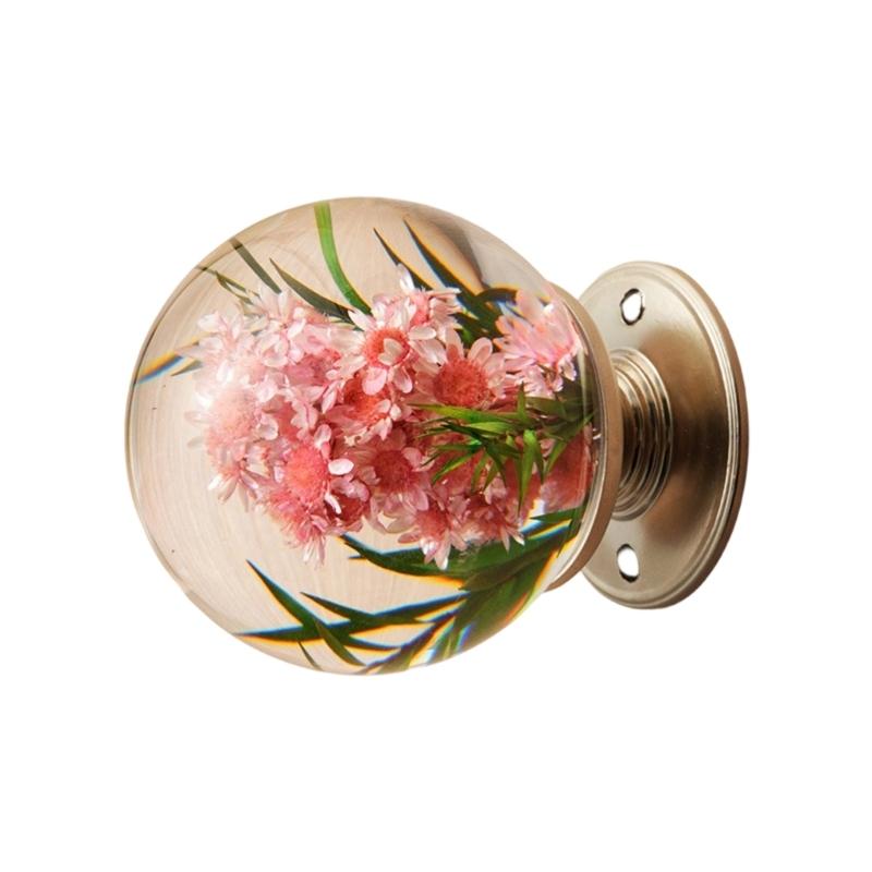 Door Pulls Unique Resin Wardrobe Knob Cupboard Handle Modern Furniture Handle Crystal Ball Shape Cabinet Door Handle