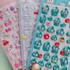 Sanrio Anime Hello Kitty Hangyodon 3D Hollow Relief Transparent Jelly Sticker Crystal Decorative Stickers DIY Accessories