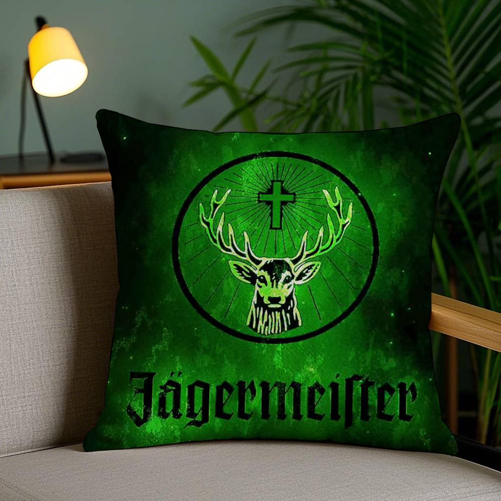 J-Jager-M-Meisters-S Pillow Case Sofa Short Plush Double-Sided Hd Printing Room Home Office Gift Cushion Cover