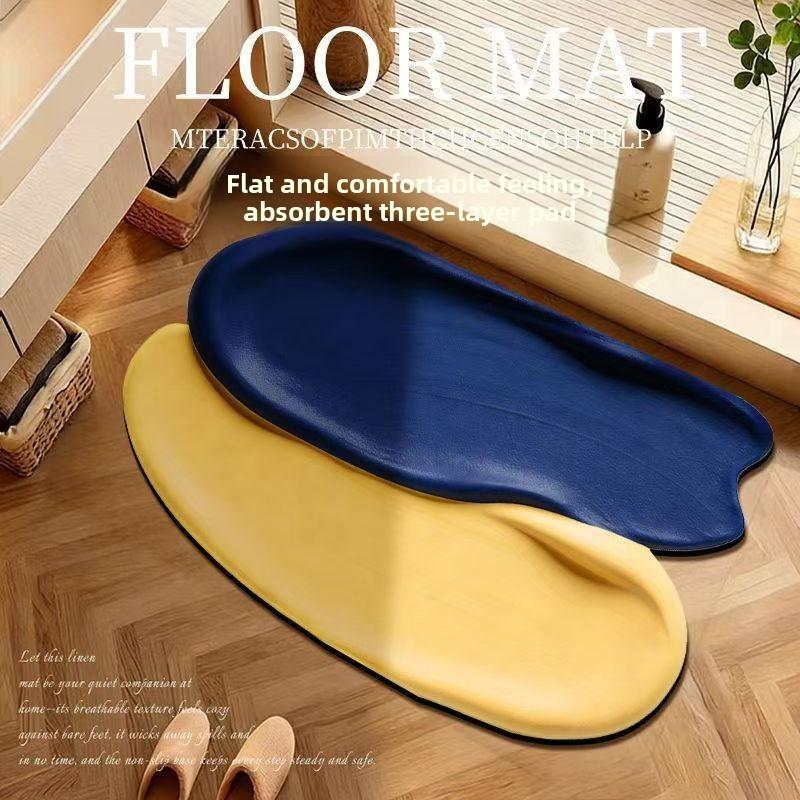Silicone Diatom Mud Bathroom Absorbent Non Slip Rug With Cartoon Pattern For Home Use