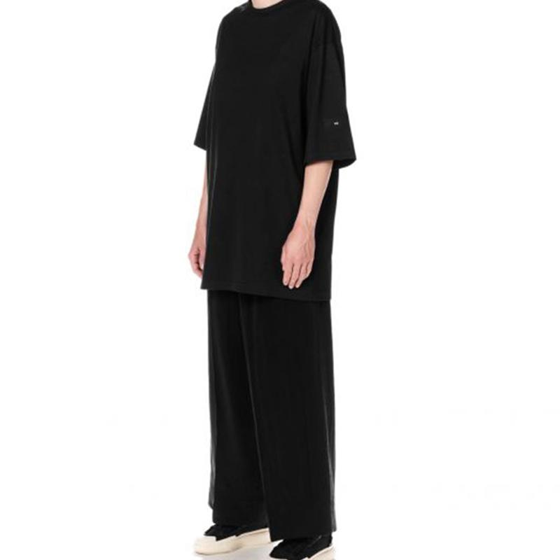 Y-3 Casual Fashion Youth Loose Round Neck Pullover Short Sleeve T-Shirt Unisex T-Shirt Black H44790