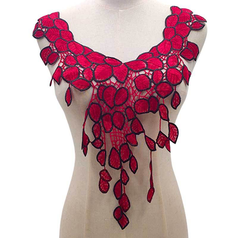Water-soluble lace collar, polyester silk embroidered corsage, heavy industry two-color breast collar DIY lace accessories