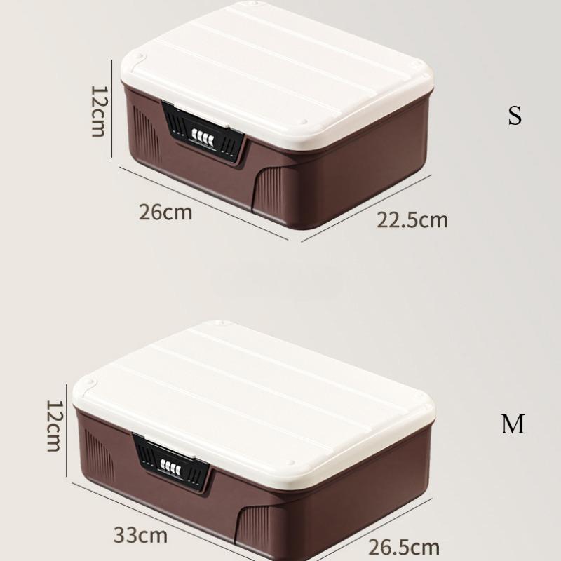 Cutie de siguranță cu blocare cu parolă cu patru cifre, cutie organizatoare portabilă pentru pașaport, cutie de depozitare de securitate pentru confidențialitate.