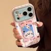 Suitable for Autumn and Winter Iphone17promax Apple 16 Mobile Phone Case 15 Plush Cartoon Animals 13 Leather Mobile Phone Case