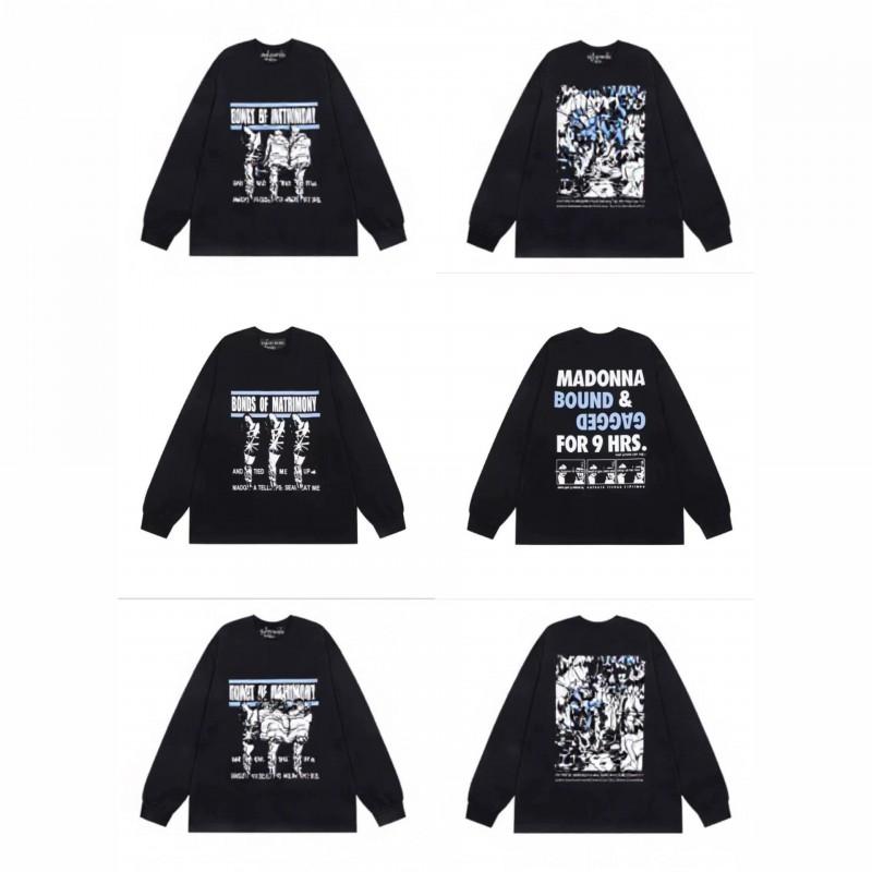 Washed Vintage Distressed Cotton Long Sleeve Tee Oversized Streetwear Style Men Casual Daily Wear