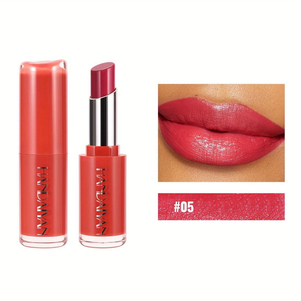 Pflegender Lippenstift Wasserdicht Lipgloss Schweißresistent, Lang anhaltende Feuchtigkeitspflege, Reichhaltige Farbabgabe für volle, glänzende Lippen
