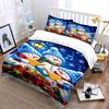 Snowman Family Christmas Scene Bedding Duvet Cover Set Duvet Cover Pillowcases  (1*Duvet Cover 2*Pillowcases, Without Duvet Insert)