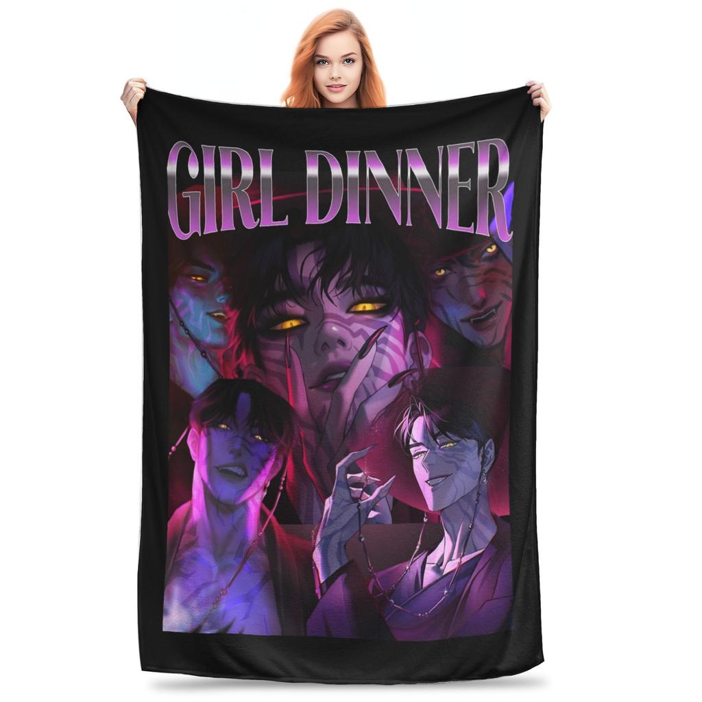 Saja Boys Kpop Demon Hunters Blanket Fleece Spring/Autumn Jinu  Multifunction Warm Throw Blankets for Sofa Car Quilt