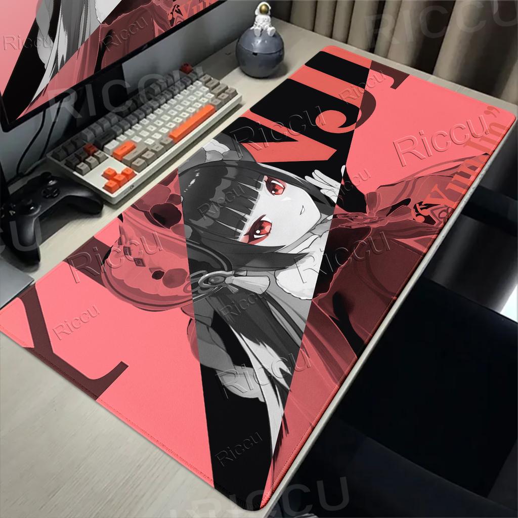 Anime Mouse Pads Genshin Impact Hutao Sigewinne Character Cartoon Pattern Mouse Pad Gamer Anti-slip Carpet Aesthetics Rubber Mat