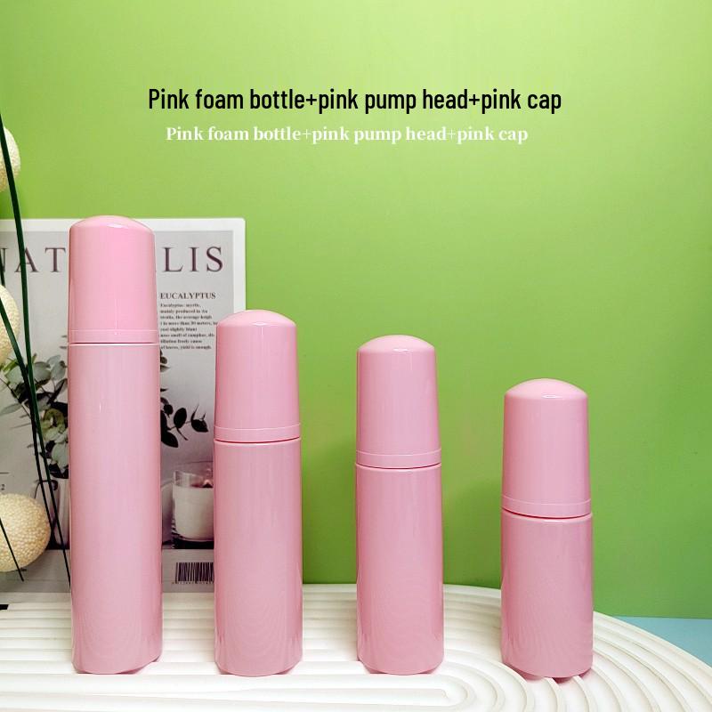 60ml Pink Travel Foaming Intimate Mousse Dispenser Bottle for Eyelash Cleanser