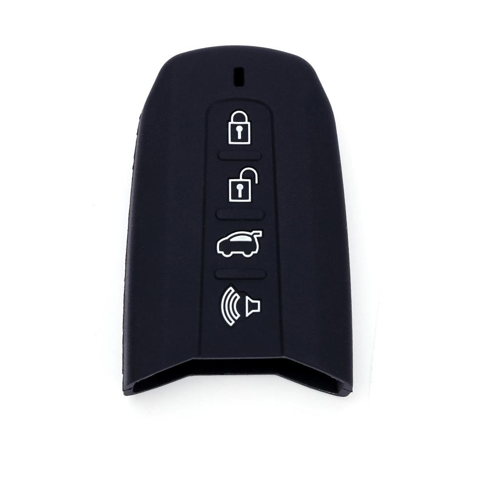Suitable for Ssangyong Lester G4 Silicone Key Cover Smart 4-button Soft Rubber Car Key Bag Car Remote Control Sheath