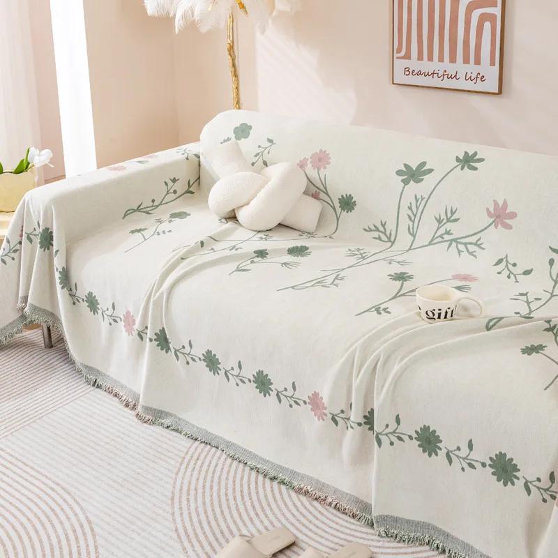 Szenilowa tkanina na ręcznik na sofę całoroczna uniwersalna możliwość układania dzięki technologii żakardowej wielofunkcyjna nadaje się na koce