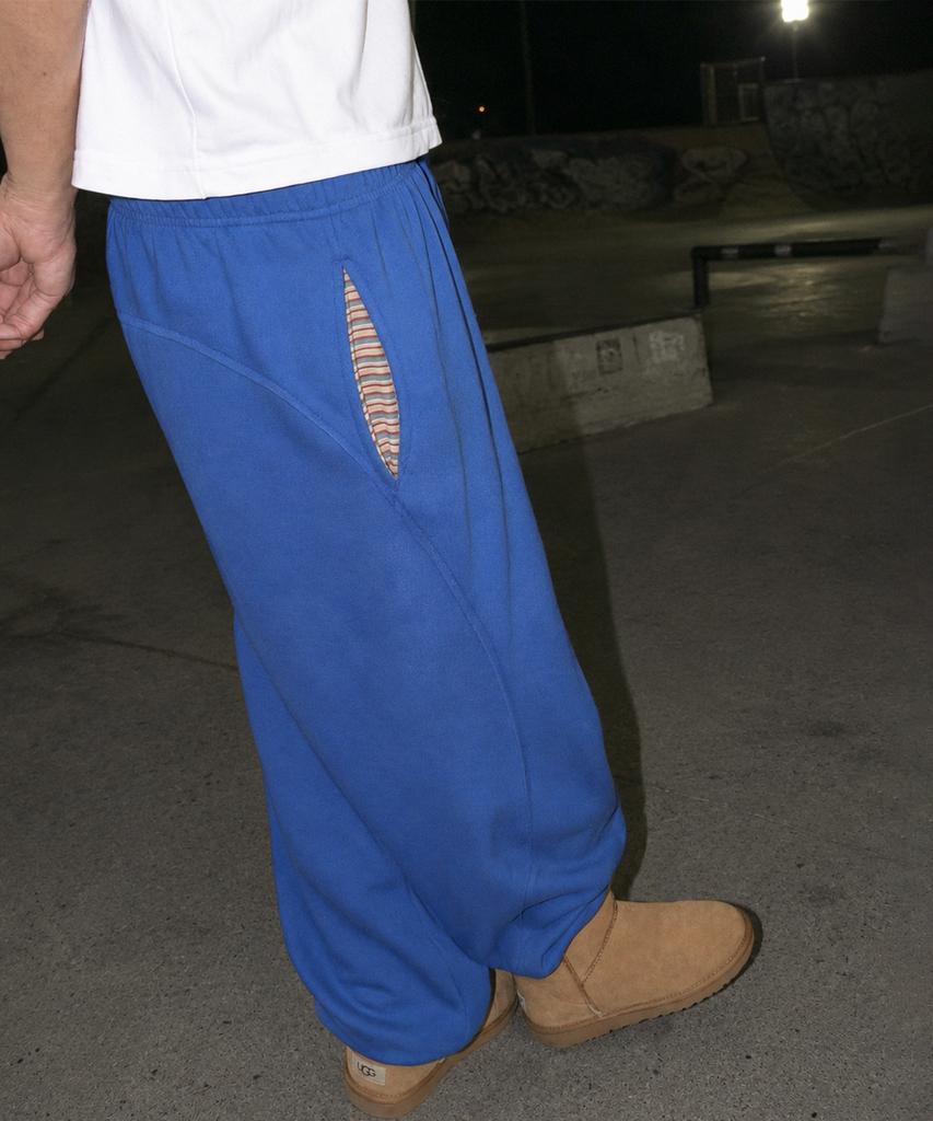 FIELDMANUAL Striped Pocket Sweatpants Blue