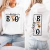 Retro Halloween Women Hoodies Hooded Sweatshirt Hey Boo Ghost Pumpkin Spider Graphic Sweatshirts Spooky Season Holiday Hoodies