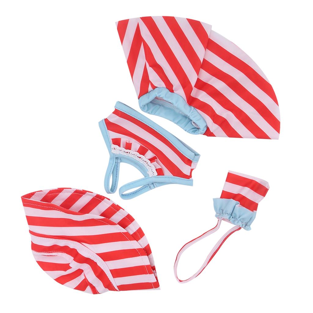 18Inch Baby Doll Clothes Swimsuits Baby Doll Tops Skirt Hat Messenger Bag Bathing Suit