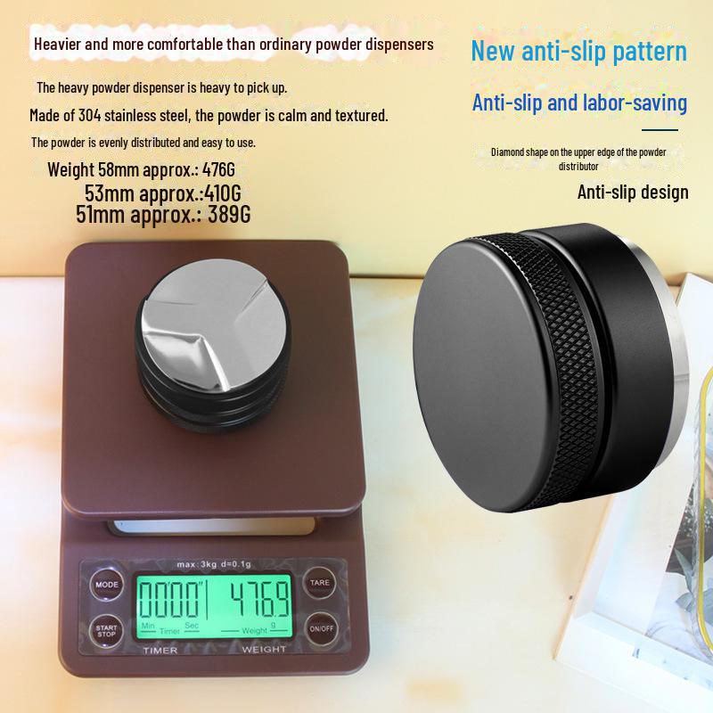 Tamper reglabil din oțel inoxidabil pentru pudră de cafea pentru Macaron, Stil Italian, Mărimi 49/51/53/54/58mm