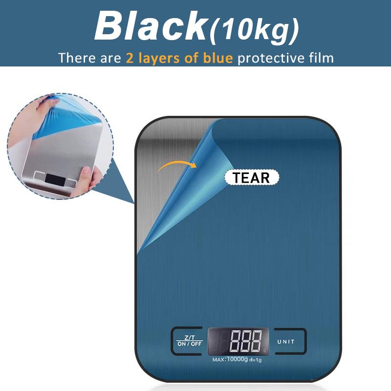 Digital Kitchen Scale 5kg/10kg Food Multi-Function 304 Stainless Steel Balance LCD Display Measuring Grams Ounces Cooking Baking