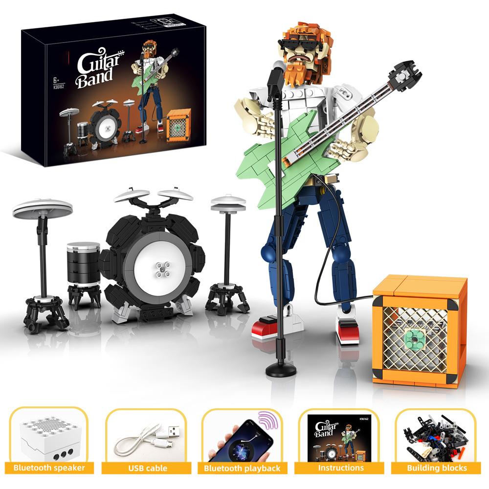 

K96162 Бродячий гитарист 721 шт. Модели DIY Мелкодетальные строительные блоки Кирпич MOC Техническая сборка Игрушки для детей Подарки