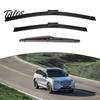 Replacement Front And Rear Wipers 3Pcs 24" 14" 10" Windshield Wiper Blades for MG ZS ZST EV All Weather Car Kit 2017-2024, Kit, Set Silent Natural