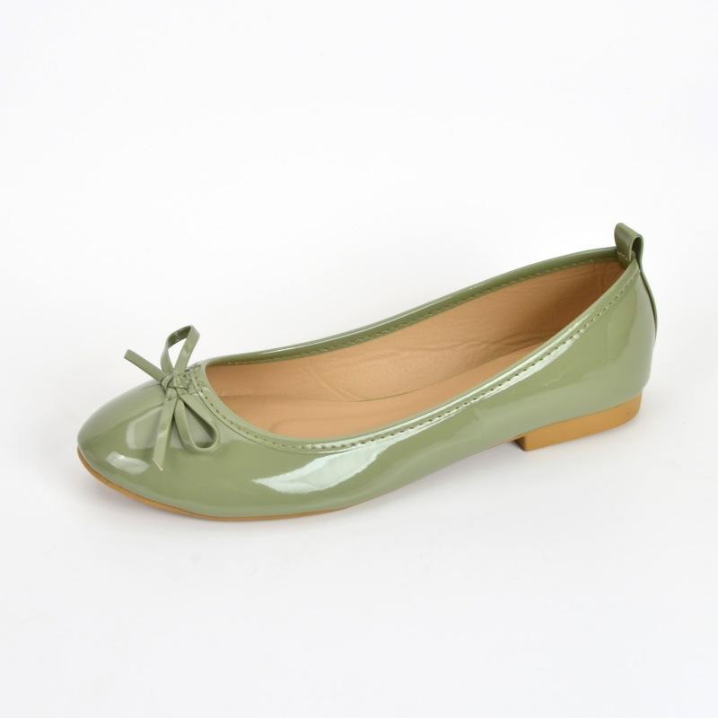 Scarpe basse da donna a punta rotonda in morbida pelle con nuovo fiocco a farfalla casual nere scarpe da donna stile ballerina scarpe singole 2025