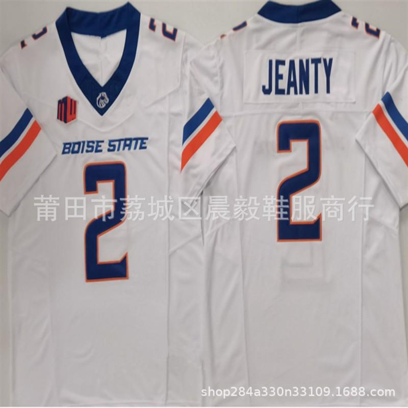 Boise State Broncos NCAA College Football Jersey 2 Jayden Jeanty Embroidered Cotton Blend Uniform Men