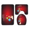 Christmas Bathroom Floor Mat Toilet Three-Piece Set