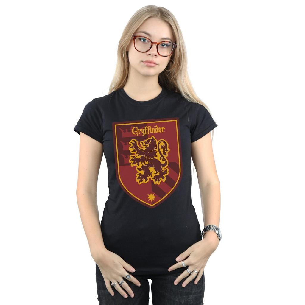 Harry Potter Womens/Ladies Gryffindor Crest Flat Cotton T-Shirt