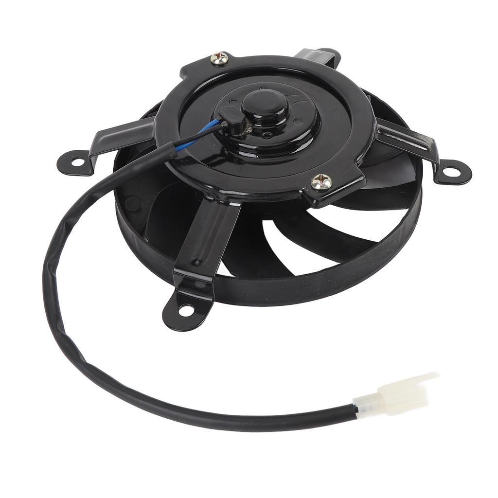 12V Motorcycle Radiator Cooling Fan 10 Blades 170mm Steel Alloy Cooling Thermal Fan for 150cc 200cc 250cc 300cc 350cc