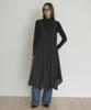 Mosyupamosyu See-Through Flare Layered Dress [Black]