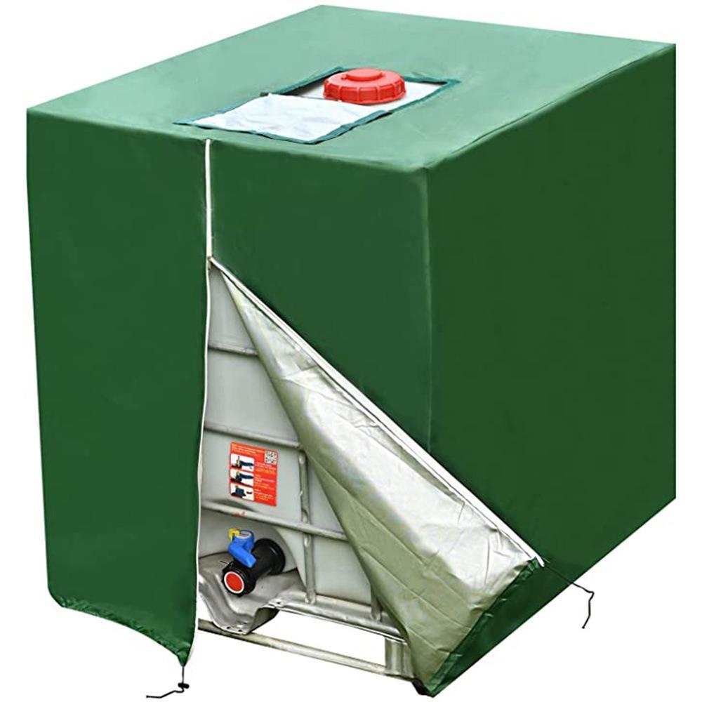 Copertura per secchio IBC Ton, copertura per serbatoio d'acqua isolata in tessuto Oxford 210d, protezione solare esterna, antipolvere e impermeabile, copertura protettiva per secchio da 1000 litri