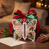 Santa Claus Ornament Christmas Cash Gift Ornament, Acrylic Butterfly Money Holder with Built‑in Unique Gifts Clear Compartment, Holiday Hanging for