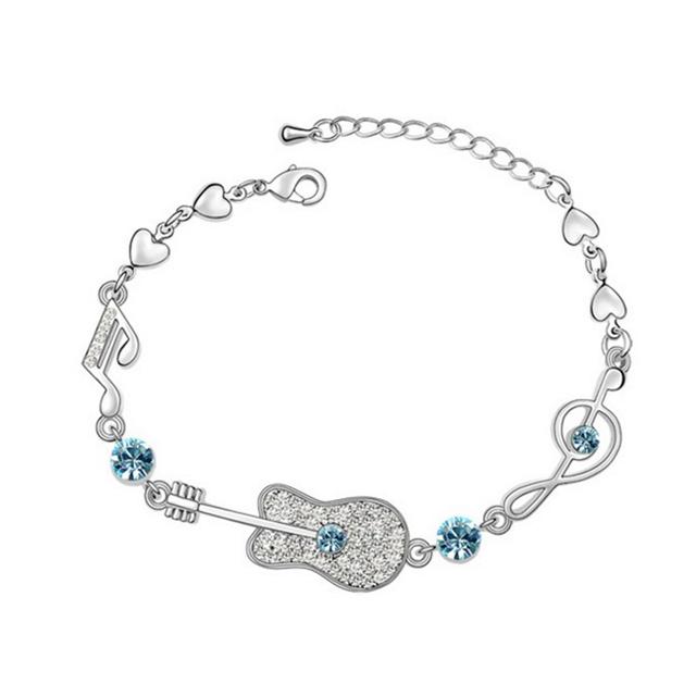 Fashion Bracelet Wedding Female Heart Crystal Bracelets For Women Luxury Temperament Silver -Color Fine Jewelry Gift