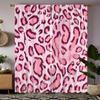 Pink Animal Hair Printed Curtains Pole Bag Bedroom Living Room Daily Home Decoration Curtain Polyester Ideal For