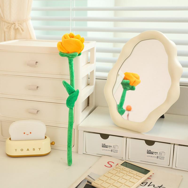 Simulation rose creative curtain buckle knot wedding plush toy decoration gift for girls sun flower