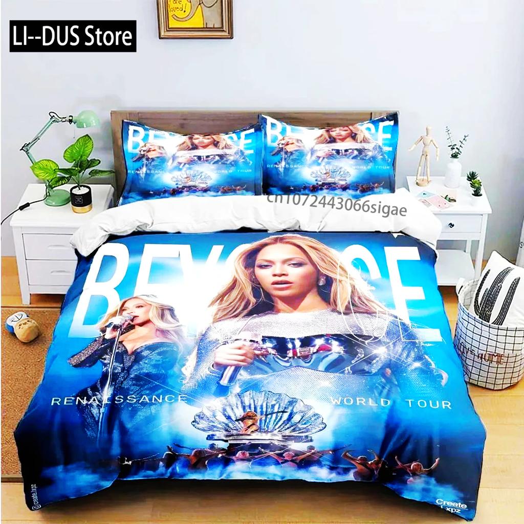 Pop Female Singer B-Beyonce Bedding Set Boys Girls Twin Queen King Size Duvet Cover Pillowcase Bed Boys Adult Home Textileextile