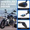 DREAMIZER Universal Motorcycle Mirrors Black M8 M10 Motorcycle Rear View Mirror w/Handlebar Mount Compatible with Honda CB250R CB1000R CBR650R Yamaha