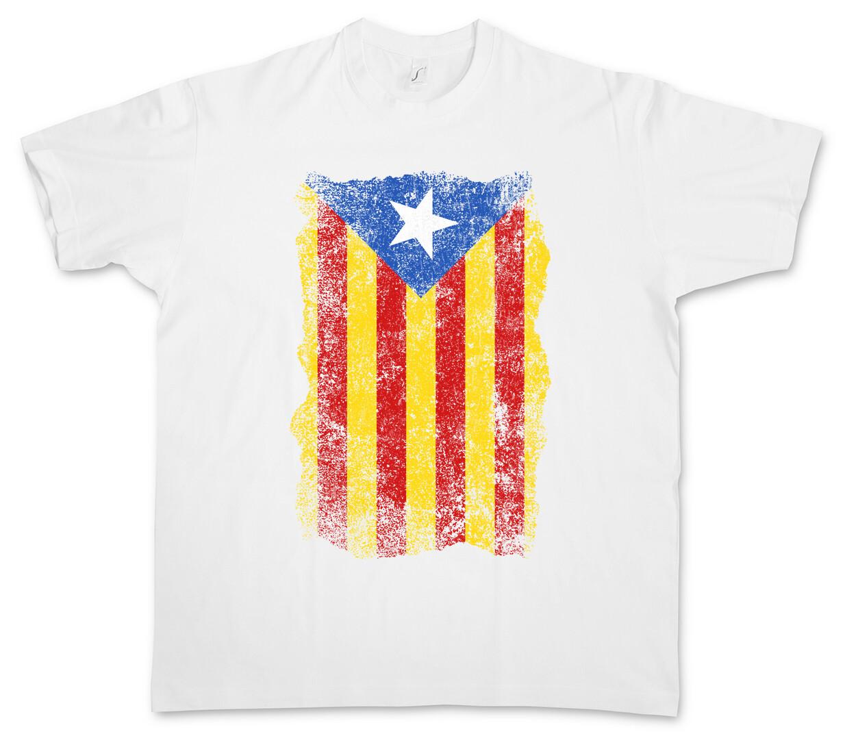 CATALONIA VINTAGE FLAG T-Shirt Mens Womens Tees Top Freedom for Free Viva la Revolution Independence 2XL
